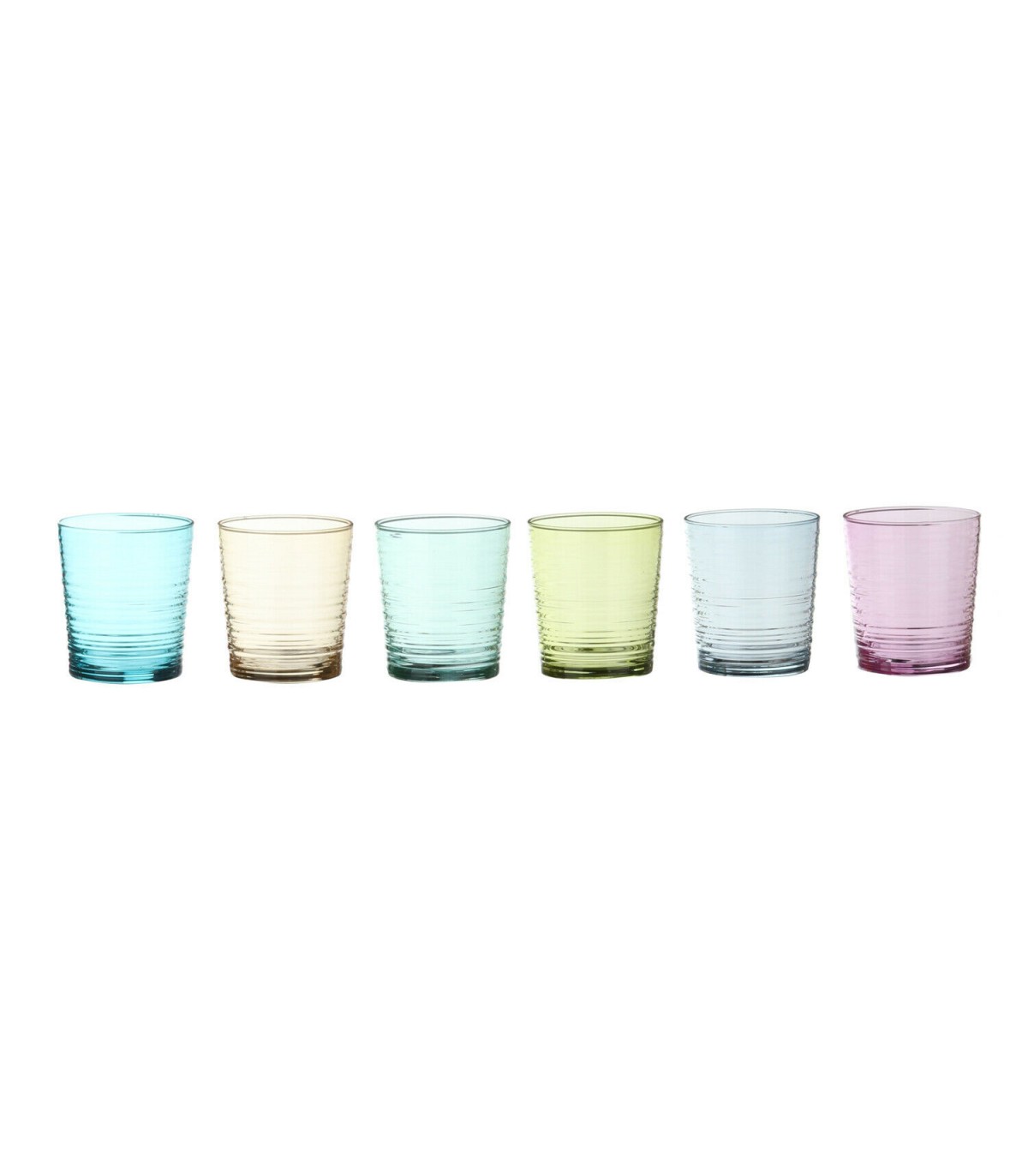Set bicchieri Pasabahce colorati in vetro 6 pezzi 