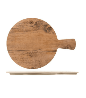 Piatto in melamina rettangolare decoro legno 25,5x35,5 